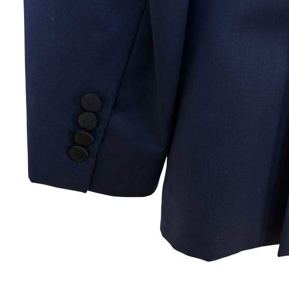 Calvin Klein Tuxedo Suit Navy Blue Black Extreme Slim Fit Jacket Pants 40S 34S - Picture 12 of 16